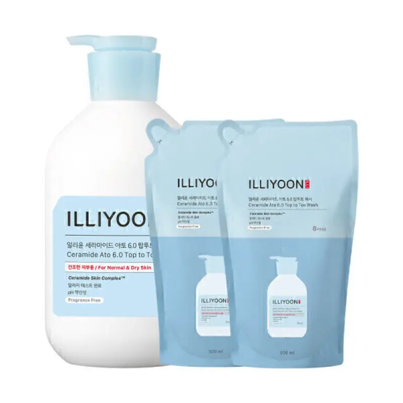(최종결제가23870원)일리윤 세라마이드아토6.0탑투토워시 1000ml+리필 500ml 2개