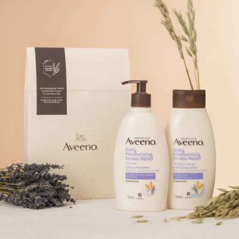 아비노 스트레스 릴리프 선물세트 (로션 354mL+바디워시 354mL)
