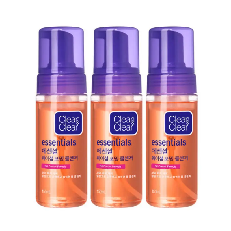 클린앤클리어 에센셜 훼이셜 포밍클렌저 150ml 3개