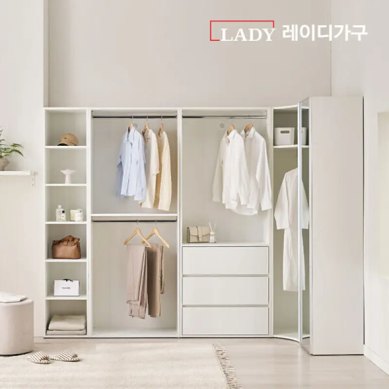 레이디가구 이안 드레스룸 800 400 옷장시리즈