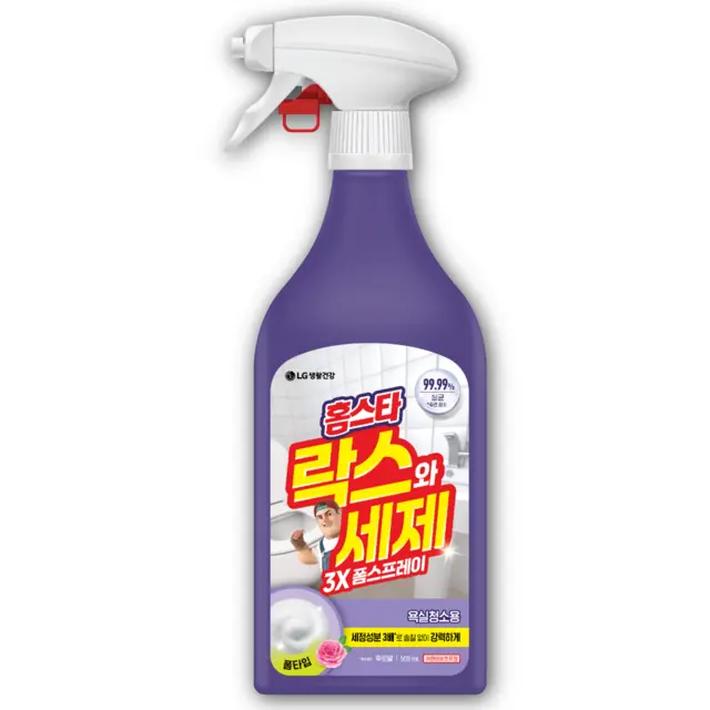홈스타 락스와 세제 3X 폼 스프레이 후로랄, 500ml, 1개