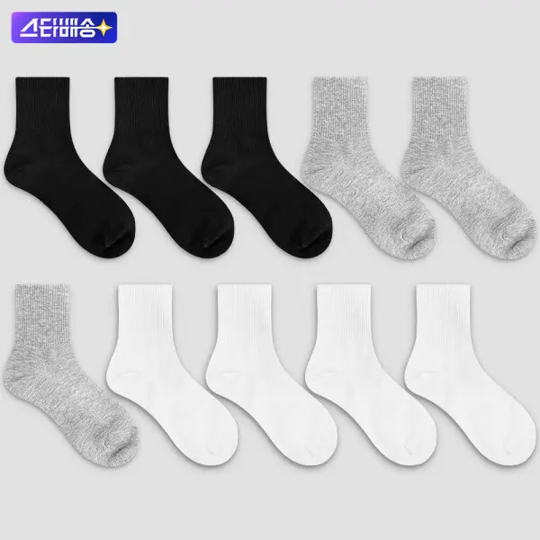 국내제작 10켤레특가 남자 여자 학생 면양말 무지 중목양말 / 최신생산 직공급 최저가도전