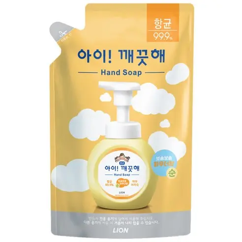 아이깨끗해 항균 폼 핸드솝 순 파우더향 리필용, 450ml, 1개