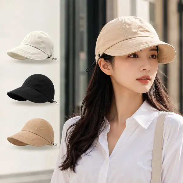 1+1 선데이브리즈 여성 와이드챙 경량 포켓 썬캡 버킷햇