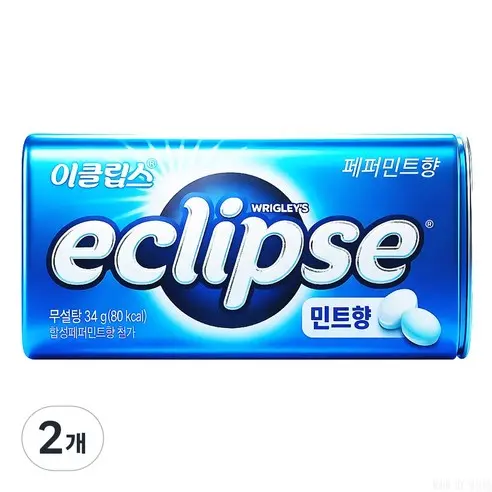 이클립스 페퍼민트향 캔디, 34g, 2개