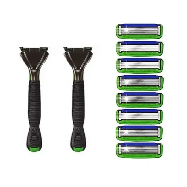 도루코 페이스6 면도기2+면도날8개(장착면도날 포함)