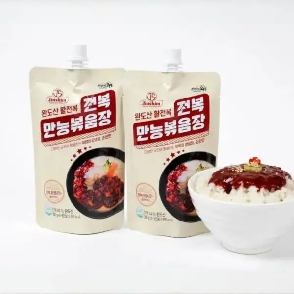 완도전복 만능 볶음장 160gX2팩 비빔밥 떡볶이 냉면에 활용가능한 만능장