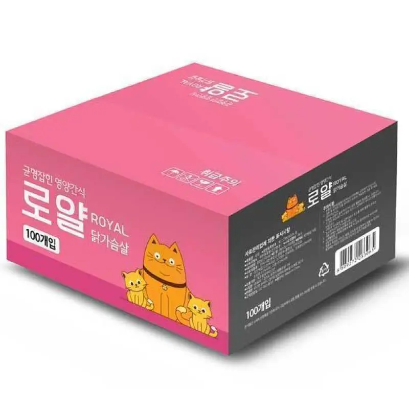 멍멍스타 로얄 닭가슴살 고양이간식 20g x 100개