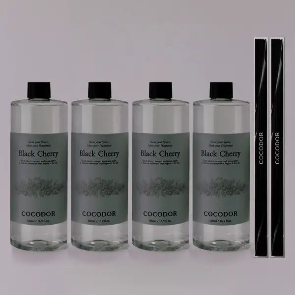 코코도르 베스트 디퓨저 리필액 500ml X 4개 + 리드스틱 + 섬유탈취제 80ml / (추석디퓨저 추가 옵션 확인)