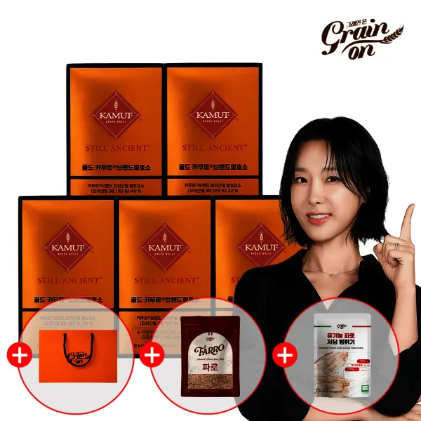 골드 카무트효소G 5개월분(2g x 150포) + 쇼핑백 + 파로저당씬칩