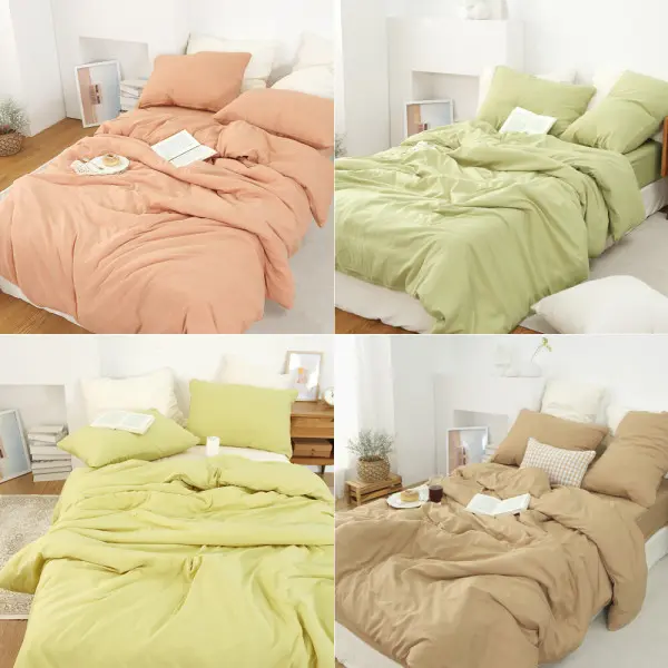 부드러운 사계절 워싱 이불커버 순면 세미마이크로 가을 겨울 이불 간절기 광목 호텔 침구 싱글 퀸 더블