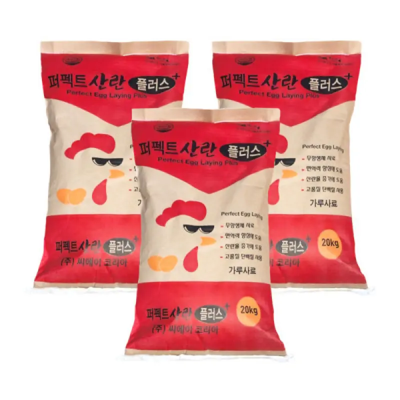 산란용 농협 닭사료 청계 오골계 오리 퍼펙트 20kgx3 닭 새 모이 알잘낳는 가루 사료