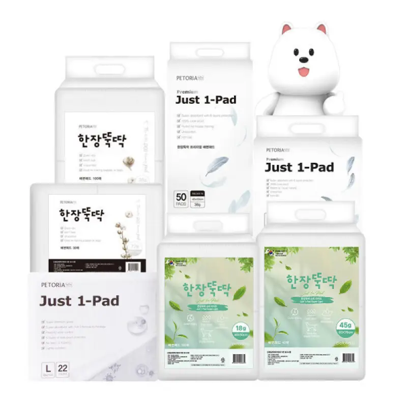 한장뚝딱 강아지 애견 프리미엄 배변패드 라이트 20g 400매 72g 120매