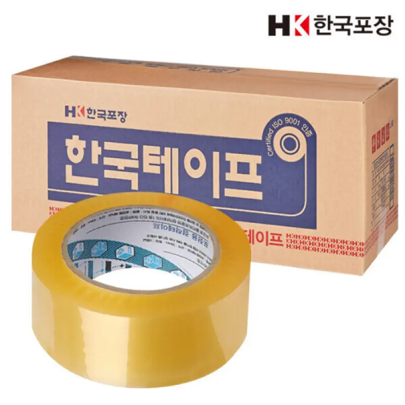 박스테이프 한국테이프 OPP 포장 테이프 더블경포장 80M 50개 투명
