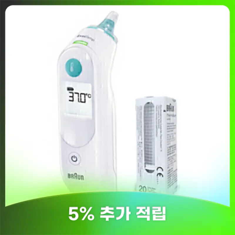 (적립5%+카드5%) 체온계 아기 신생아 써모스캔 IRT6030 필터21개 포함