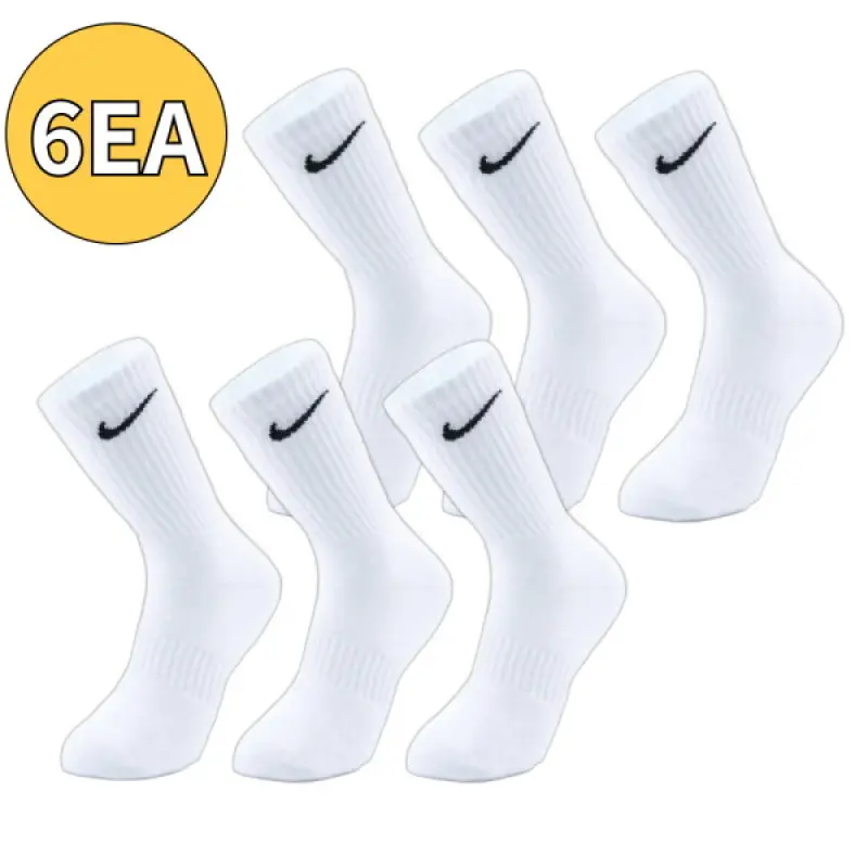 나이키 6EA  양말 에브리데이 쿠션 트레이닝 크루 삭스 화이트 SX7664-100