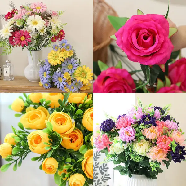 3+3 인테리어 조화 꽃 성묘 산소 납골당 해바라기 국화 장미 모음 예쁜조화 3개 사면 3개 더