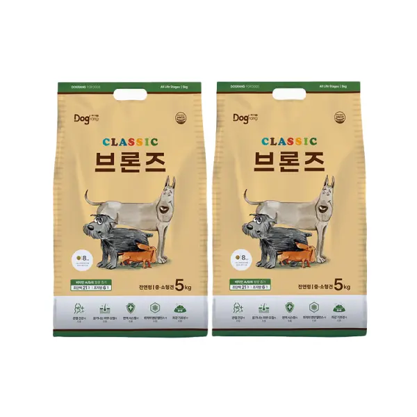 (무료배송) 도그랑 클래식 브론즈 5kg x 2포 10kg 전연령 중소형견용 사료