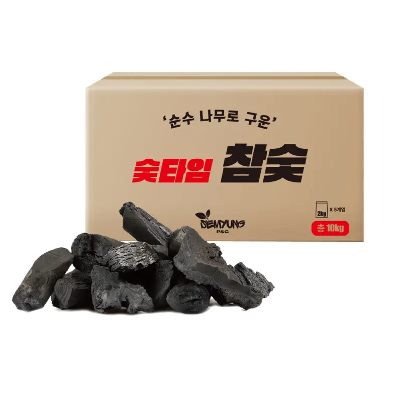 캠핑숯 숯타임 맹그로브나무 참숯 2kg 5개입 10kg 한박스