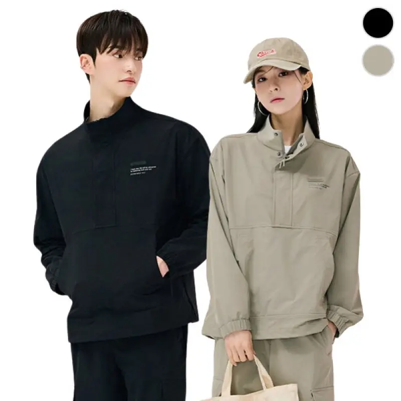 (현대Hmall)체이스컬트 공용 NYLON 스트레치 HIGH-NECK 아노락 T-SHIRT/2Color