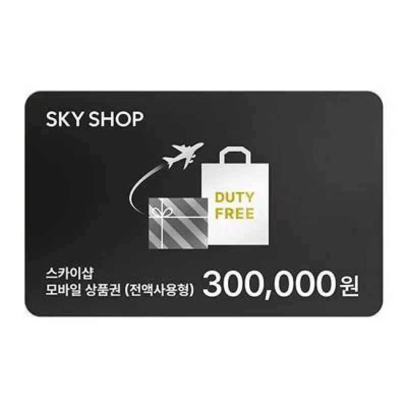 (진에어/이스타항공/에어프레미아/파라타) SKY SHOP 30만원권 모바일상품권