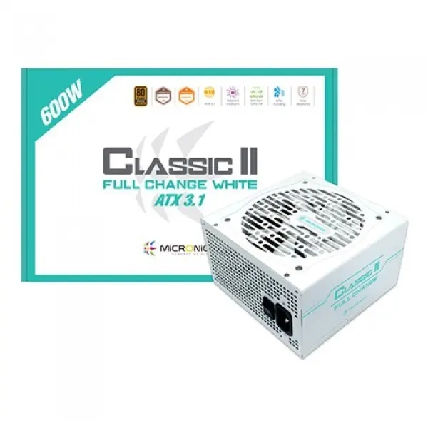 마이크로닉스 Classic II 풀체인지 600W 80PLUS 브론즈 ATX3.1 화이트 / 컴퓨터 PC 파워