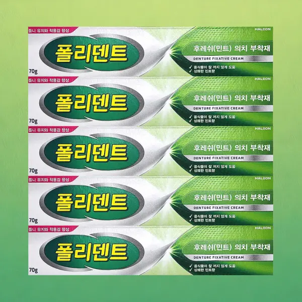 폴리덴트 의치 부착재 틀니 접착제 민트향 70g 5개 빠른배송 최저가 도전 (쿠폰가 38,770원/3,000원)