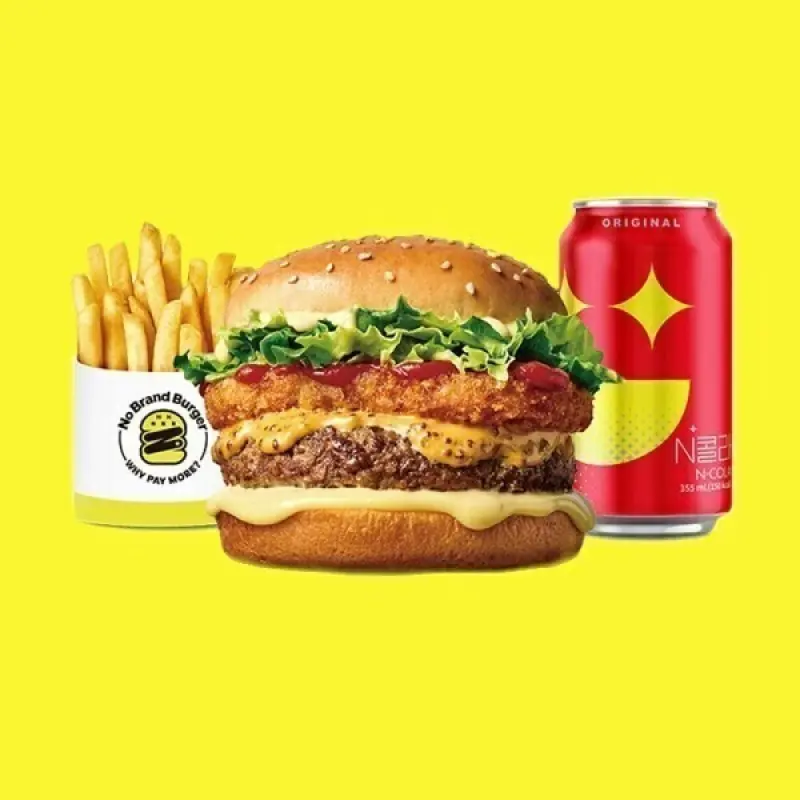 (노브랜드버거) 메가바이트 버거 세트