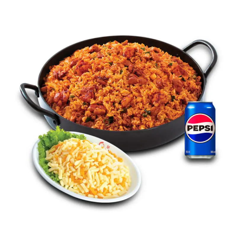 (유가네) 닭갈비철판볶음밥+트리플치즈+음료