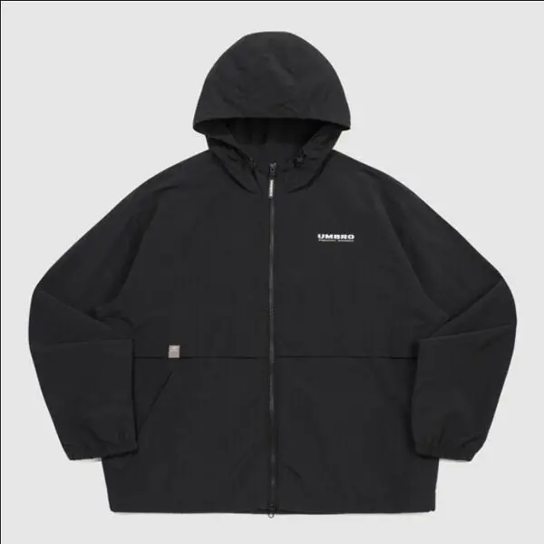 엄브로 클래식 후드형 웜업 바람막이 자켓 / BLACK UR321CJK92