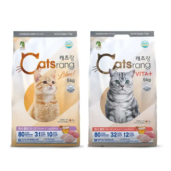 [캐츠랑]캣츠랑 전연령 20kg (5kgX4개) 리브레 비타플러스 고양이사료 (쿠폰가 51,420원/무료)