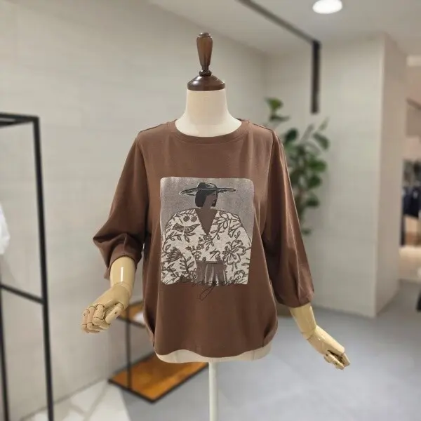 대구백화점 멜로디가든프린팅7부 티셔츠(M26F9T112)