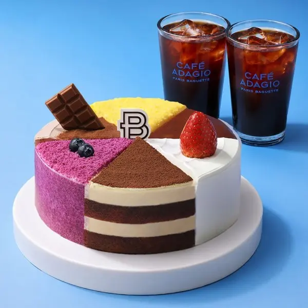 (파리바게뜨) 케이크 파티 세트(마이넘버원 케이크+아이스 아메리카노 2잔)