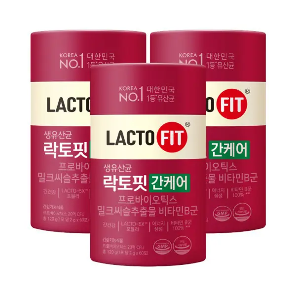 유산균 락토핏 간케어 60포 3통 (3개월분)