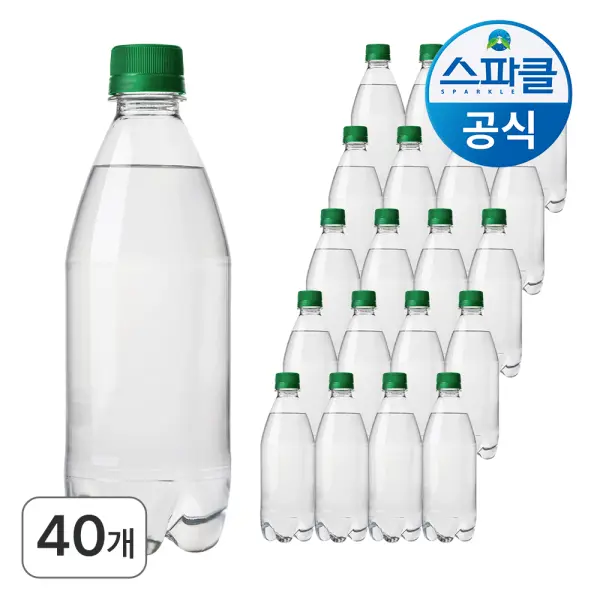 스파클 스파클링 탄산수 플레인 500ml 40병 (쿠폰가 12,740원/무료)