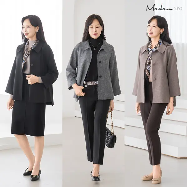 마담4060 A라인 자켓+스카프(총2종)...