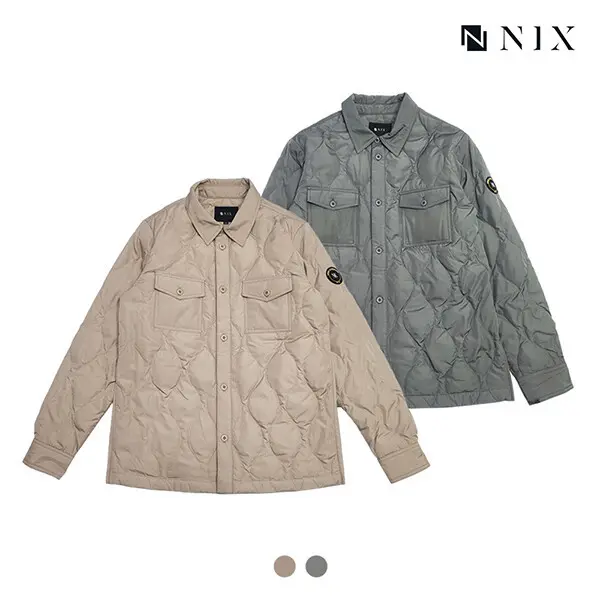 NIX유니)퀼팅 셔츠형 덕다운 경량점퍼(FNQWCUE703P)