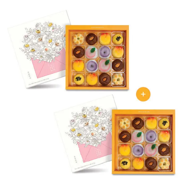 수생과자세트(16개입) 1+1 (총 2세트) +쇼핑백 /추석 명절선물 화과자 만주 떡 어르신 기업 대량구매