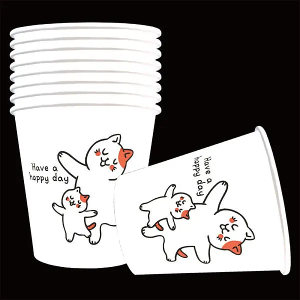 무료배송 페이퍼맥스 고양이 종이컵 2000개/1박스