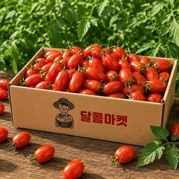 (한정특가) 달콤마켓스토어 (2박스 구매시 1kg 추가발송) 부여 대추 방울토마토 대과 2kg