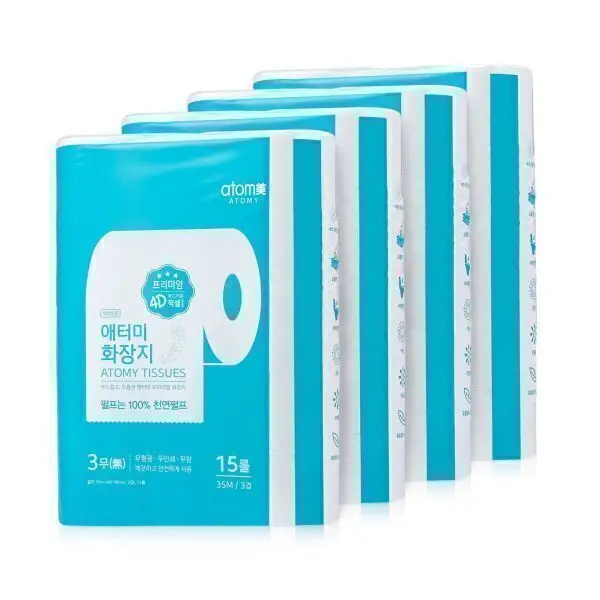 최신상품 애터미 화장지 3겹 35m 15롤 x 4팩