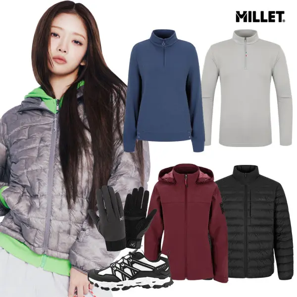 (가을산행준비) 35%쿠폰 밀레 긴팔/티셔츠/등산자켓/경량점퍼/등산바지/등산화/장갑/등산스틱