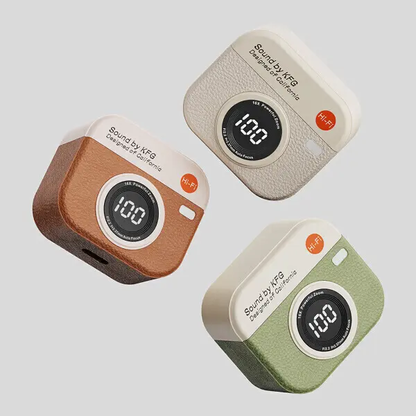 1+1 RECO 무선 블루투스 이어폰 레트로팟 ENC 노이즈필터 이어폰 배터리LED 36시간사용 200mah BT5.4