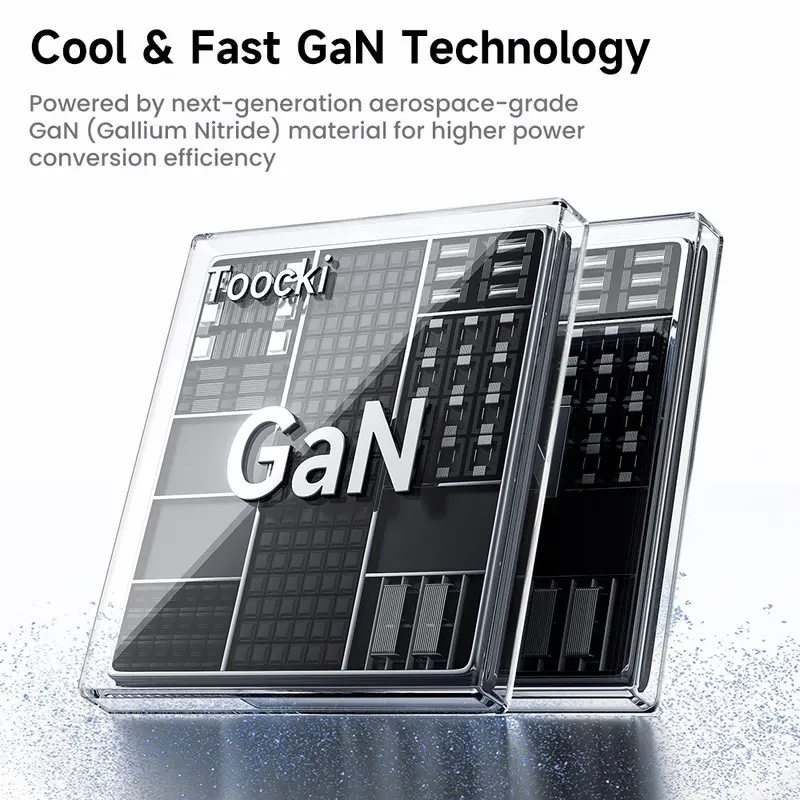 Toocki 67W GaN 접지형 USB C 휴대폰 충전기 어댑터 PPS PD SFC3.0 초고속 충전기 (삼성 S26, 버즈, 아이폰