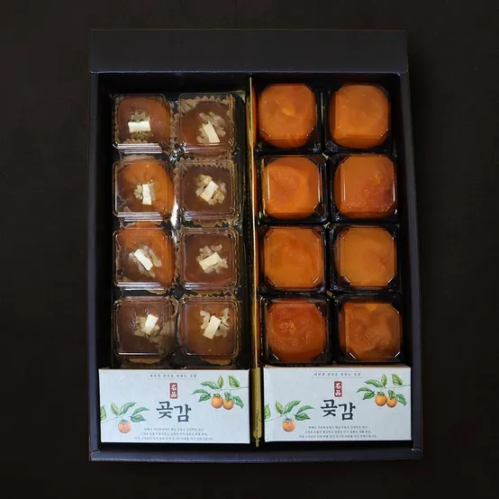 [과일꾼][지정일출고가능] 올바른감 크림치즈호두말이 반건시 과일선물세트(특대과10입+호두말이250g/950g내외)