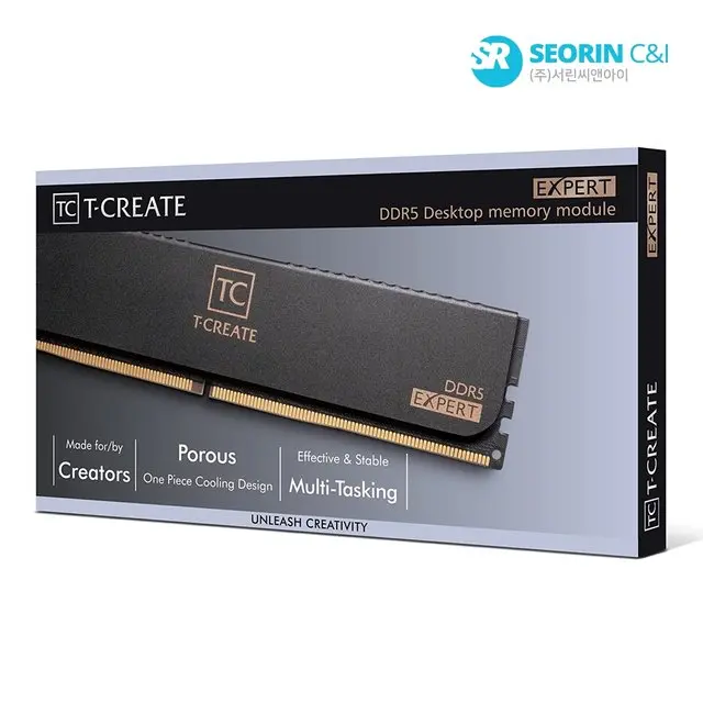 [서린공식] 팀그룹 T-CREATE DDR5-6000 CL40 EXPERT 블랙 패키지 서린 (128GB(64Gx2))