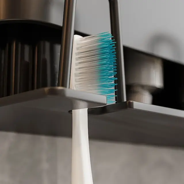 무타공 부착식 수납형 칫솔꽂이 치약 면도기 걸이 거치대 3size 2colors