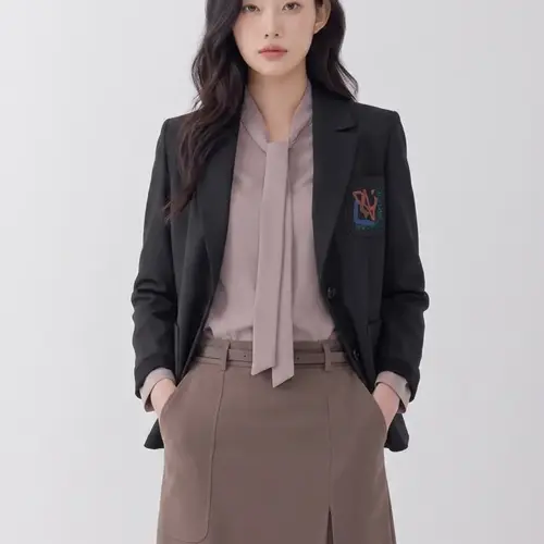 피어로즈 아웃포켓 자수 싱글버튼 자켓 LFJKO991_NA