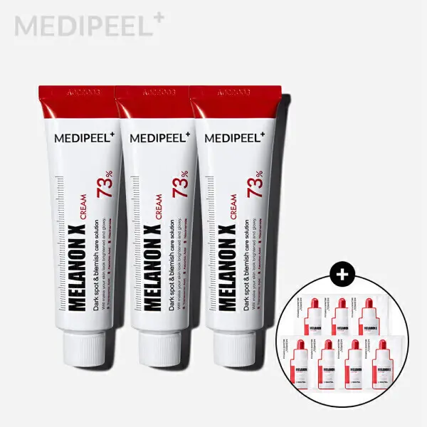 [메디필]본사 정품(정상가 96000원) SNS화제템 메디필 멜라논 엑스 크림 30ml x3 + 멜라논 앰플 1.5ml 7개 증정 (쿠폰가 27,600원/무료)
