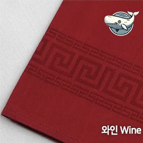 우아한 와인색 테이블냅킨 고급 린넨 식탁